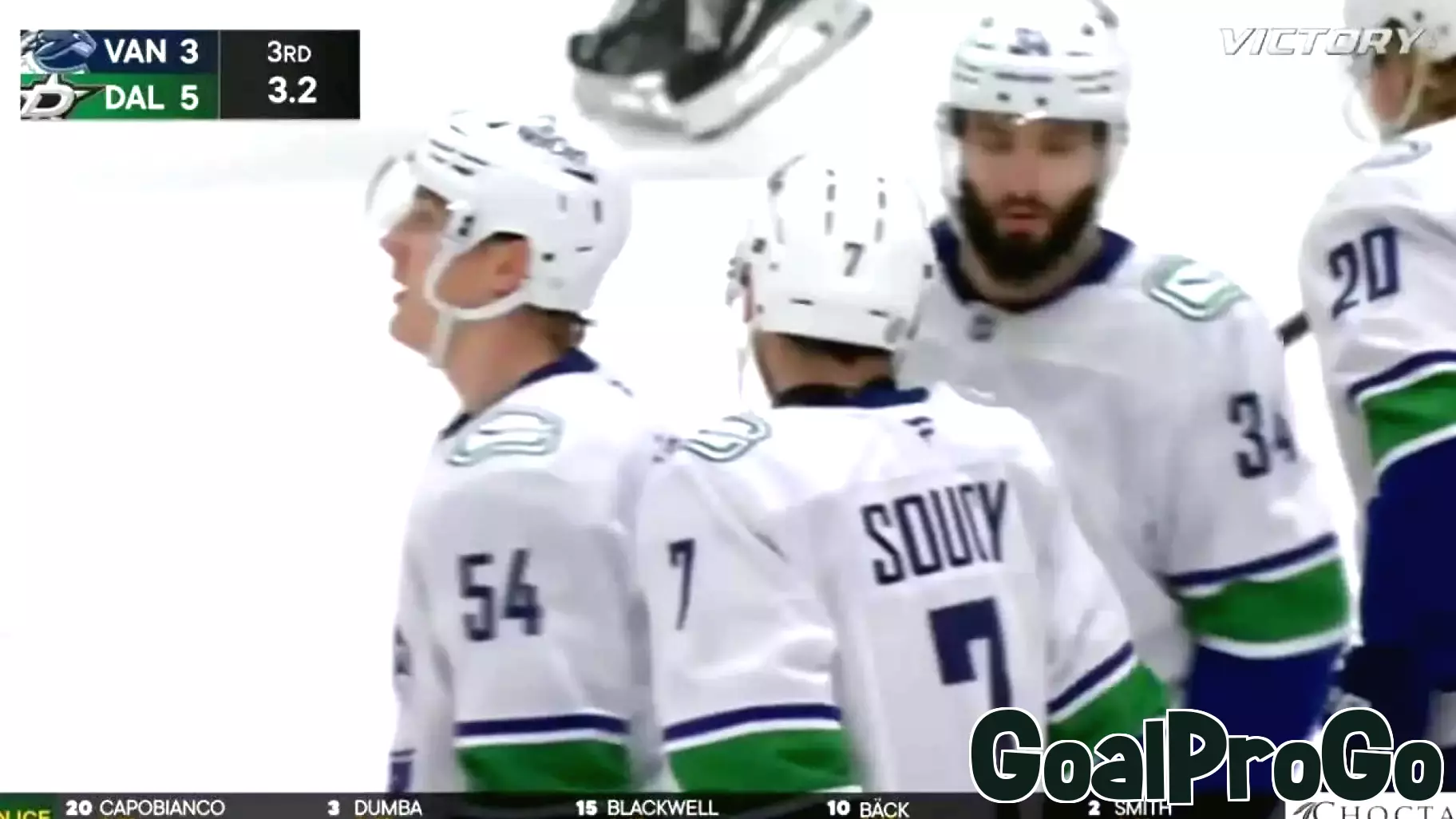 Carson Soucy Shines with Goal Against Dallas Stars